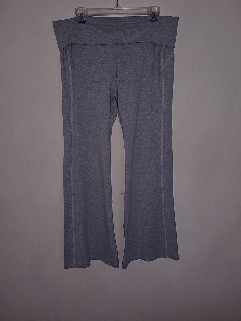 PINK Victoria's Secret Gray Foldover-Waist Yoga Leggings